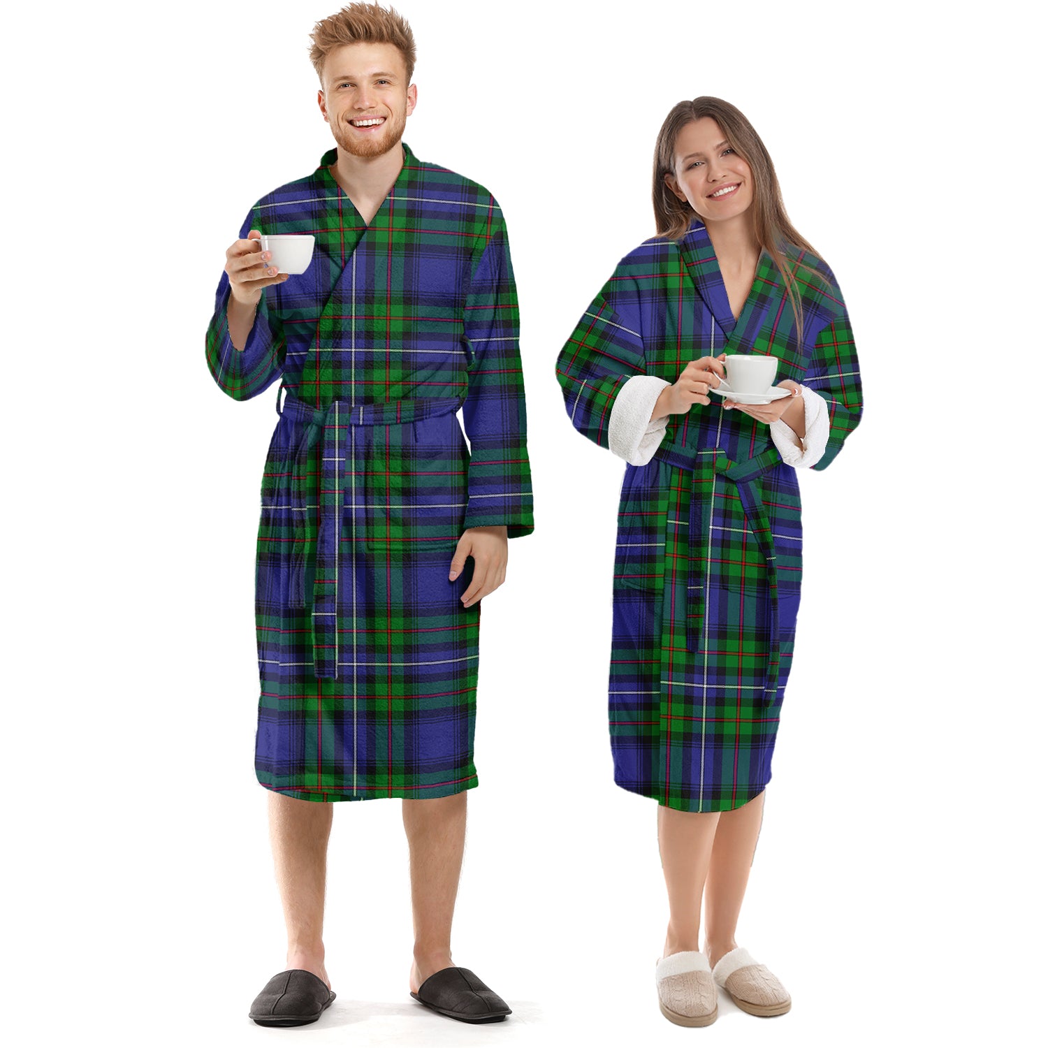 Donnachaidh Tartan Bathrobe Unisex S - Tartan Vibes Clothing