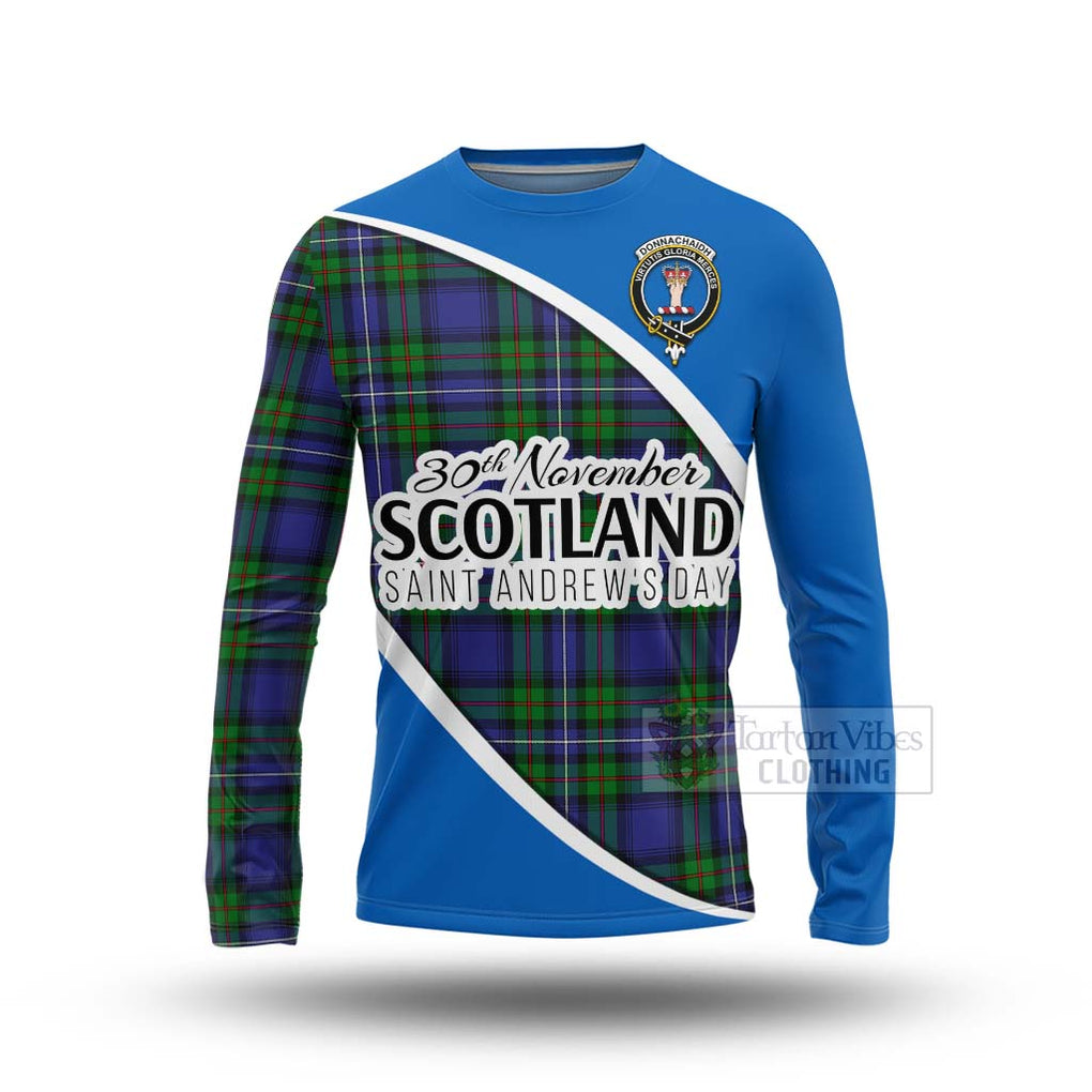 Tartan Vibes Clothing Donnachaidh Family Crest Tartan Long Sleeve T-Shirt Celebrate Saint Andrew's Day in Style