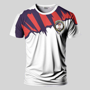 Donnachaidh Clan Crest T-Shirt with Retro Sport Style