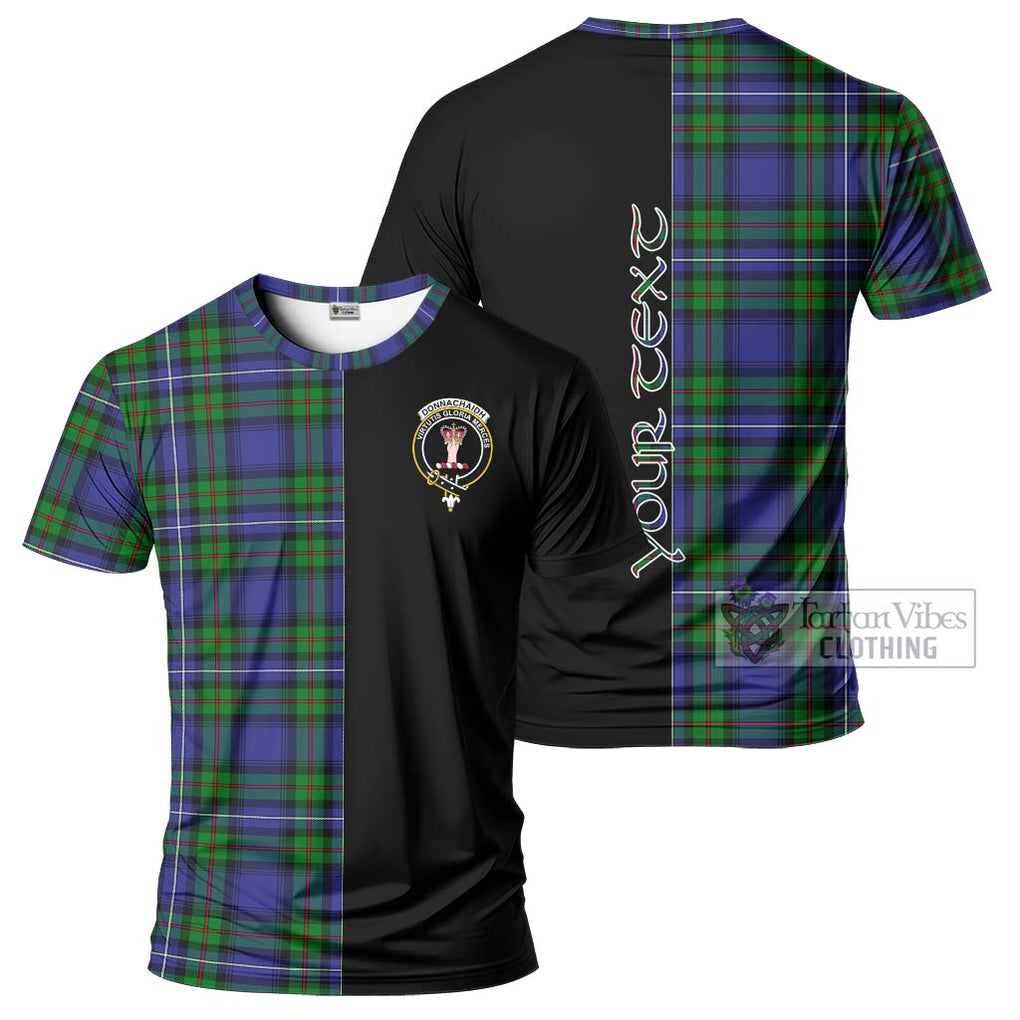 Donnachaidh Tartan T-Shirt with Family Crest and Half Of Me Style Kid's Shirt - Tartanvibesclothing Shop