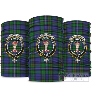 Donnachaidh Tartan Neck Gaiters, Tartan Bandanas, Tartan Head Band with Family Crest