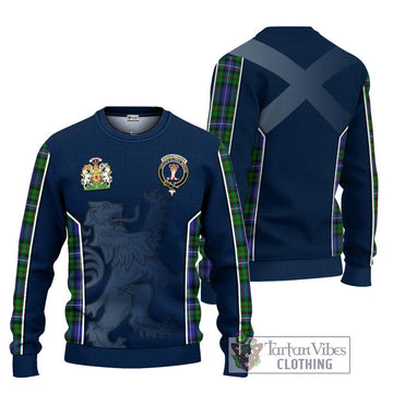 Donnachaidh Tartan Ugly Sweater with Family Crest and Lion Rampant Vibes Sport Style