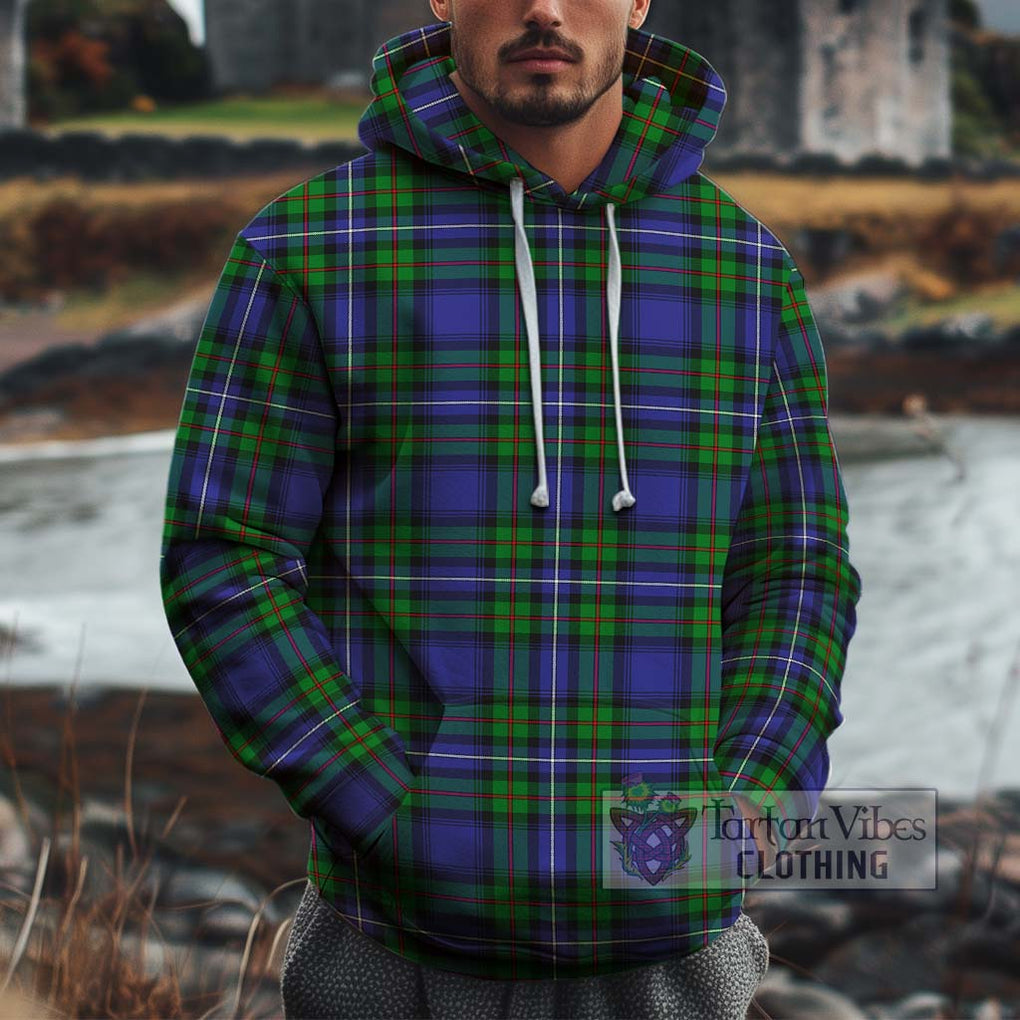 Donnachaidh Tartan Cotton Hoodie Pullover Hoodie XS - Tartan Vibes Clothing