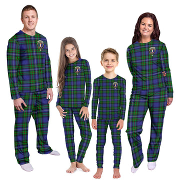 Donnachaidh Tartan Pajamas Family Set with Family Crest
