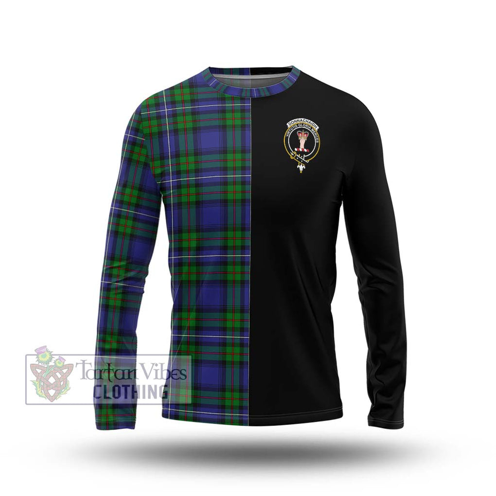 Donnachaidh Tartan Long Sleeve T-Shirt with Family Crest and Half Of Me Style Unisex - Tartanvibesclothing Shop