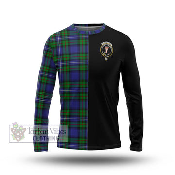 Donnachaidh Tartan Long Sleeve T-Shirt with Family Crest and Half Of Me Style