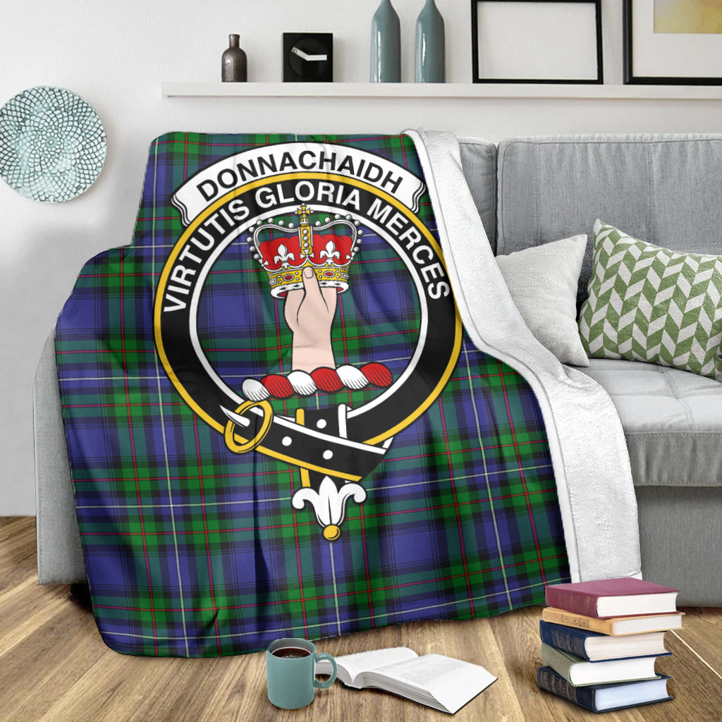 donnachaidh-tartab-blanket-with-family-crest