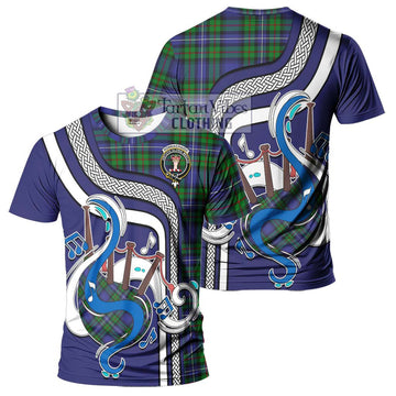 Donnachaidh Tartan T-Shirt with Epic Bagpipe Style