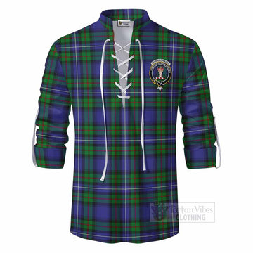 Donnachaidh Tartan Ghillie Kilt Shirt with Family Crest DNA In Me Style