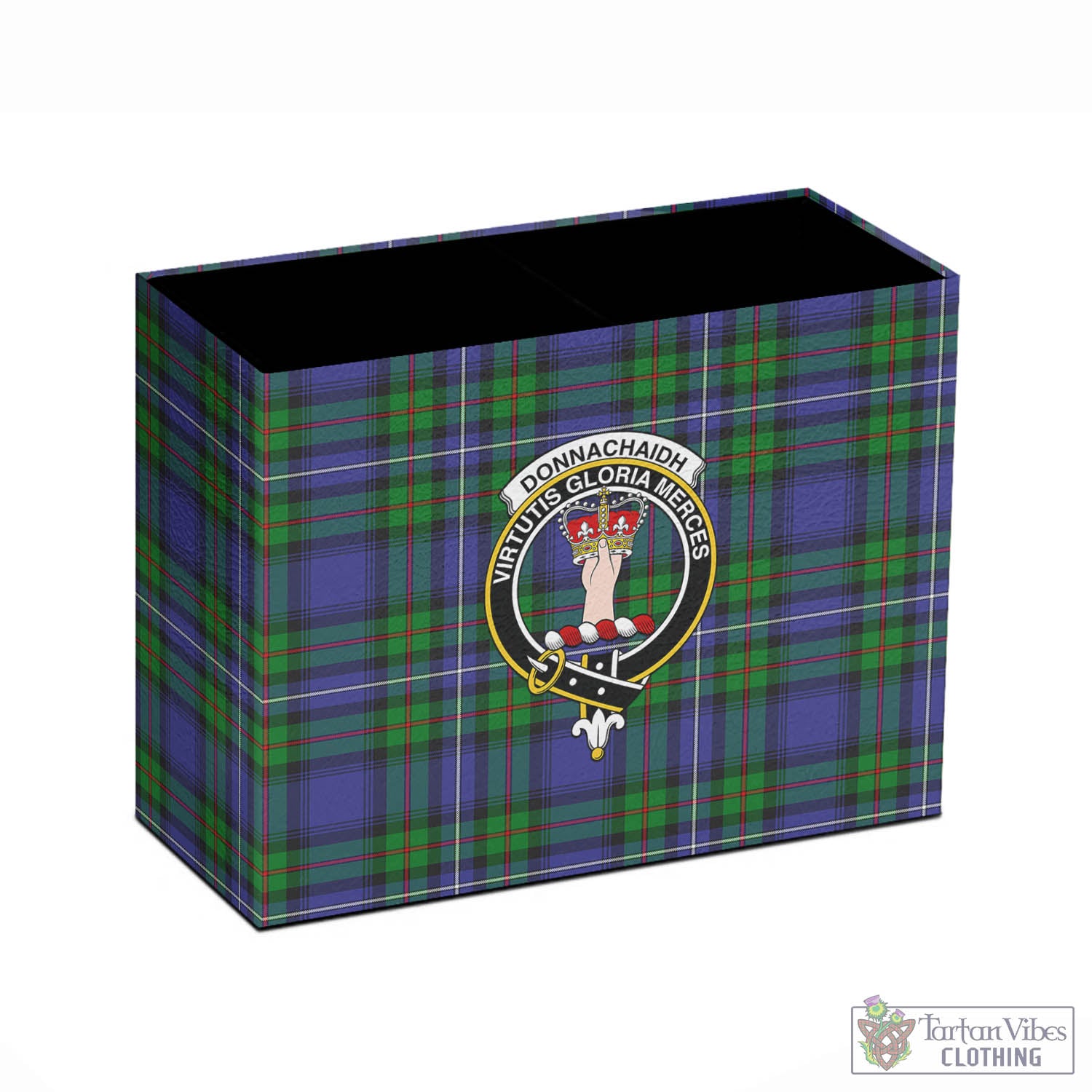 Tartan Vibes Clothing Donnachaidh Tartan Pen Holder with Family Crest