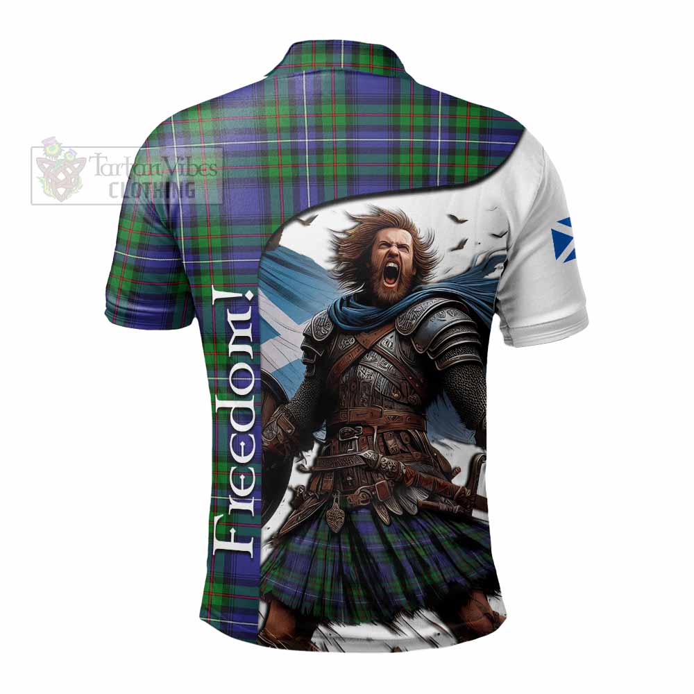 Tartan Vibes Clothing Donnachaidh Crest Tartan Polo Shirt Inspired by the Freedom of Scottish Warrior