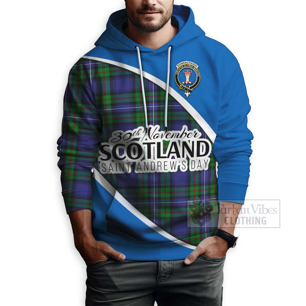 Tartan Vibes Clothing Donnachaidh Family Crest Tartan Hoodie Celebrate Saint Andrew's Day in Style