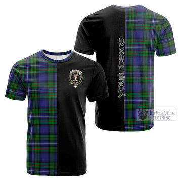 Donnachaidh Tartan Cotton T-shirt with Family Crest and Half Of Me Style