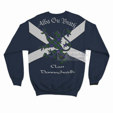 Donnachaidh Tartan Lion Rampant Sweatshirt  Proudly Display Your Heritage with Alba Gu Brath and Clan Name