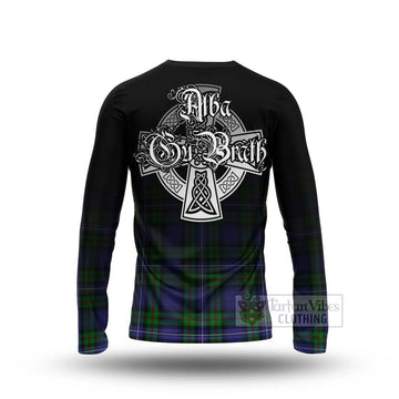 Donnachaidh Tartan Long Sleeve T-Shirt Featuring Alba Gu Brath Family Crest Celtic Inspired