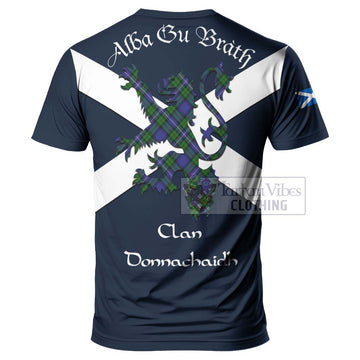 Donnachaidh Tartan Lion Rampant T-Shirt  Proudly Display Your Heritage with Alba Gu Brath and Clan Name