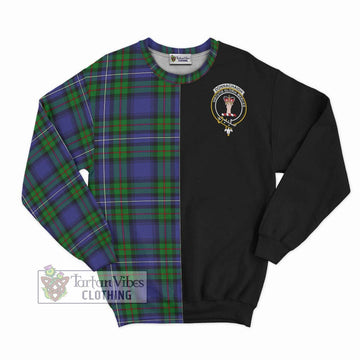 Donnachaidh Tartan Sweatshirt with Family Crest and Half Of Me Style