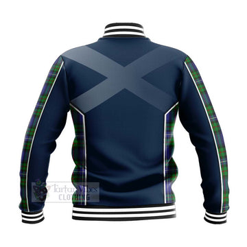 Donnachaidh Tartan Baseball Jacket with Family Crest and Scottish Thistle Vibes Sport Style