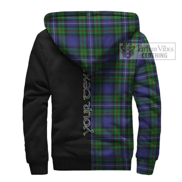 Donnachaidh Tartan Sherpa Hoodie with Family Crest and Half Of Me Style