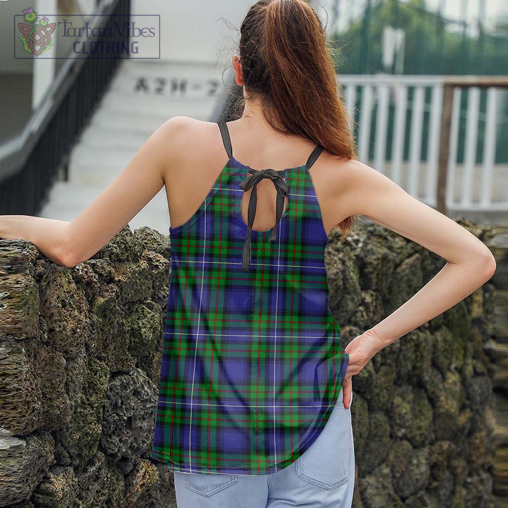 Tartan Vibes Clothing Donnachaidh Tartan Loose Halter Neck Camisole