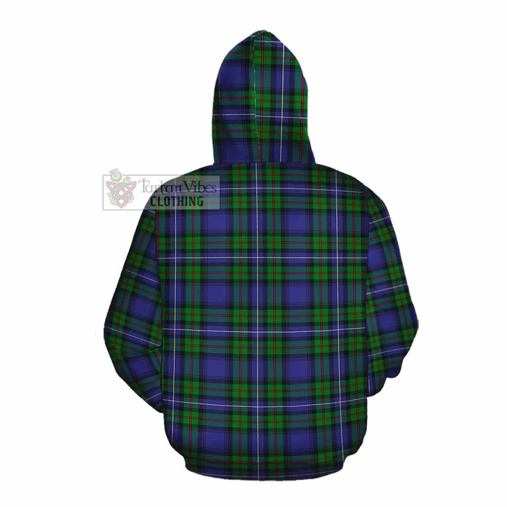 Tartan Vibes Clothing Donnachaidh Tartan Cotton Hoodie with Family Crest DNA In Me Style