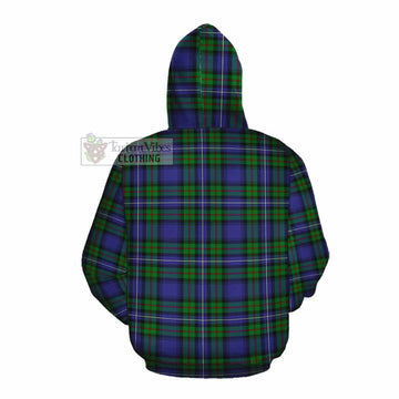 Donnachaidh Tartan Cotton Hoodie with Family Crest DNA In Me Style