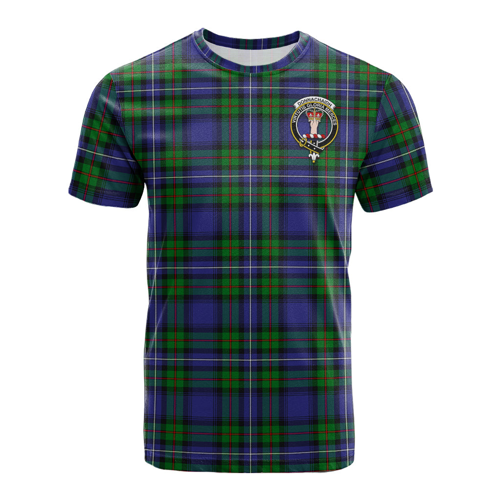 Donnachaidh Tartan T-Shirt with Family Crest - Tartan Vibes Clothing