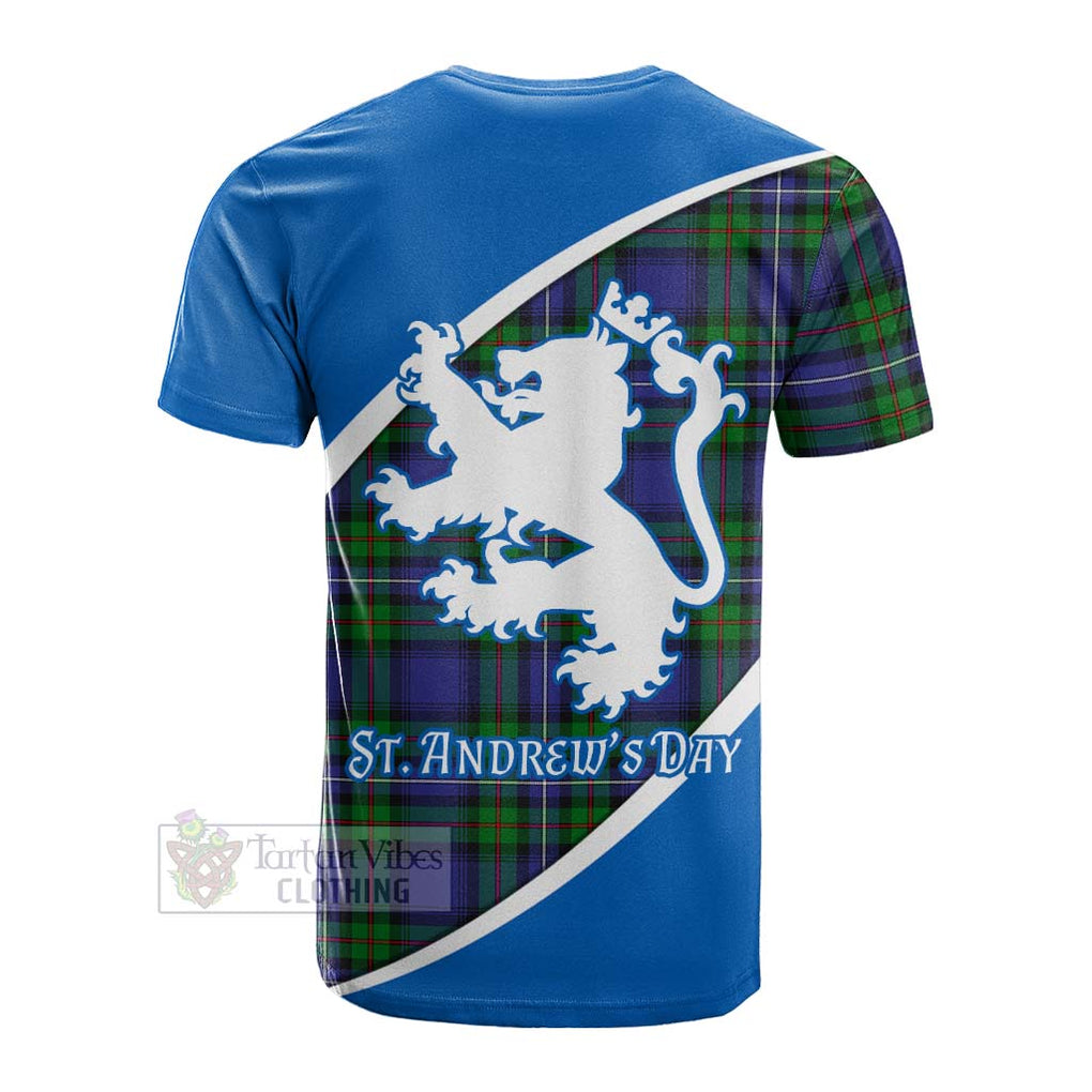 Tartan Vibes Clothing Donnachaidh Family Crest Tartan Cotton T-shirt Celebrate Saint Andrew's Day in Style