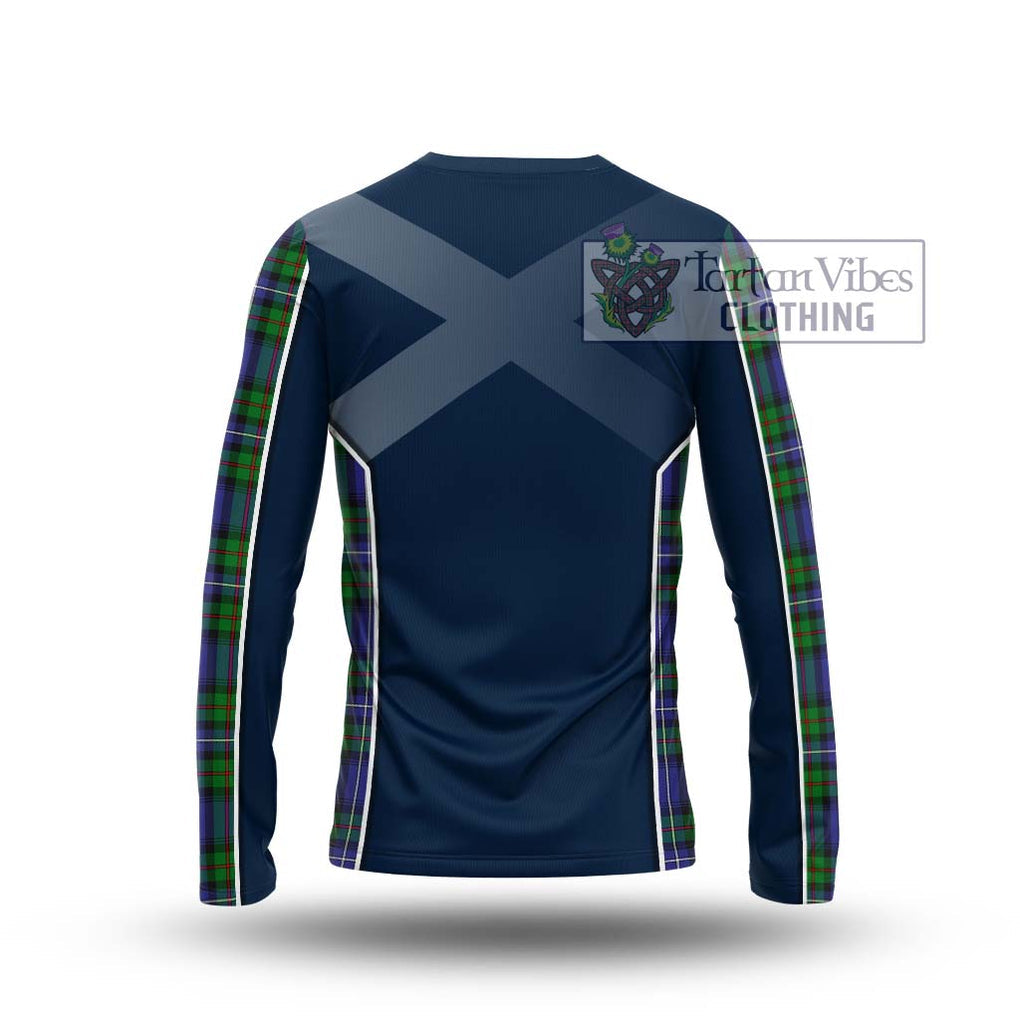 Donnachaidh Tartan Long Sleeve T-Shirt with Family Crest and Lion Rampant Vibes Sport Style - Tartan Vibes Clothing