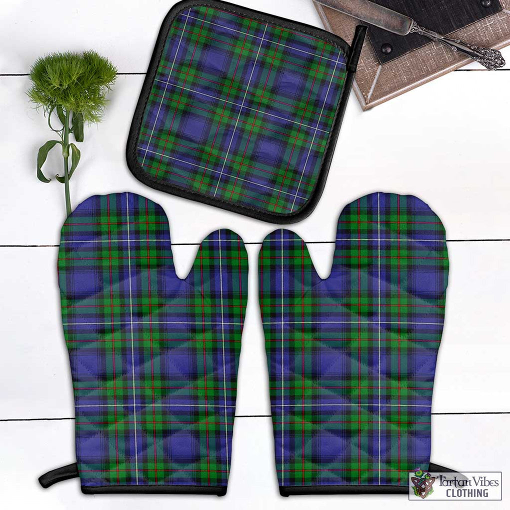 Donnachaidh Tartan Combo Oven Mitt & Pot-Holder Combo 1 Oven Mitt & 1 Pot-Holder Black - Tartan Vibes Clothing