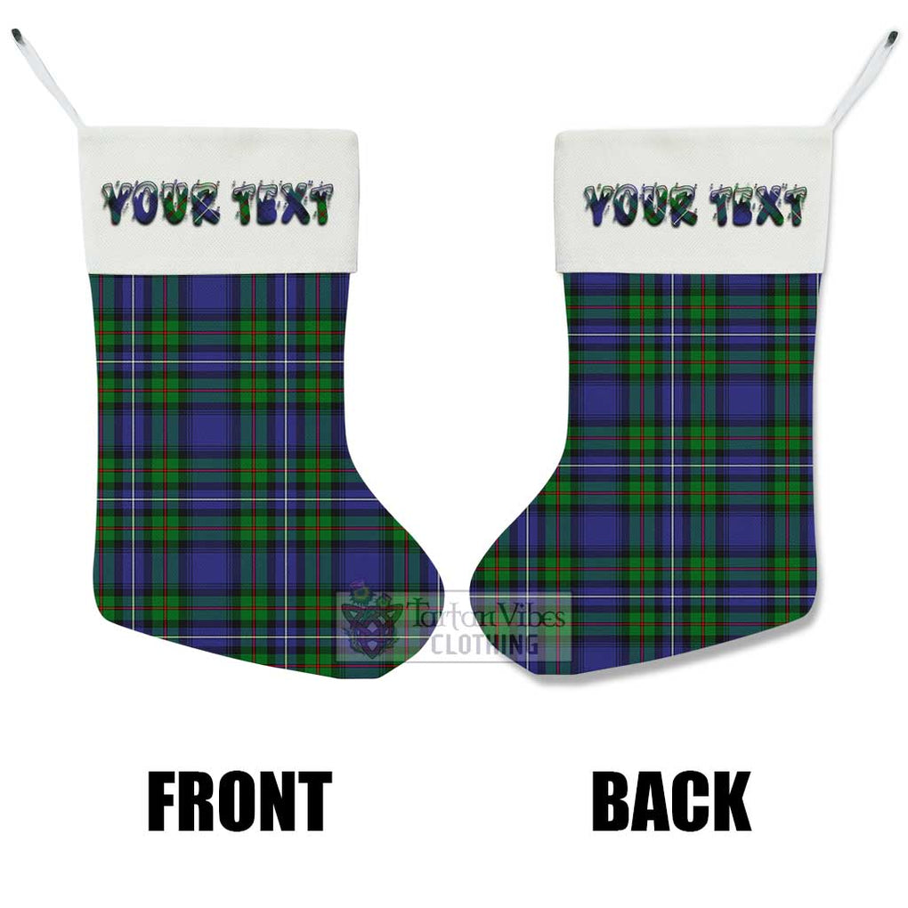 Tartan Vibes Clothing Donnachaidh Tartan Christmas Stocking with Personalized Text