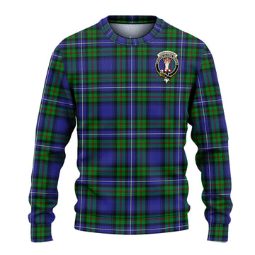 Donnachaidh Tartan Knitted Sweater with Family Crest