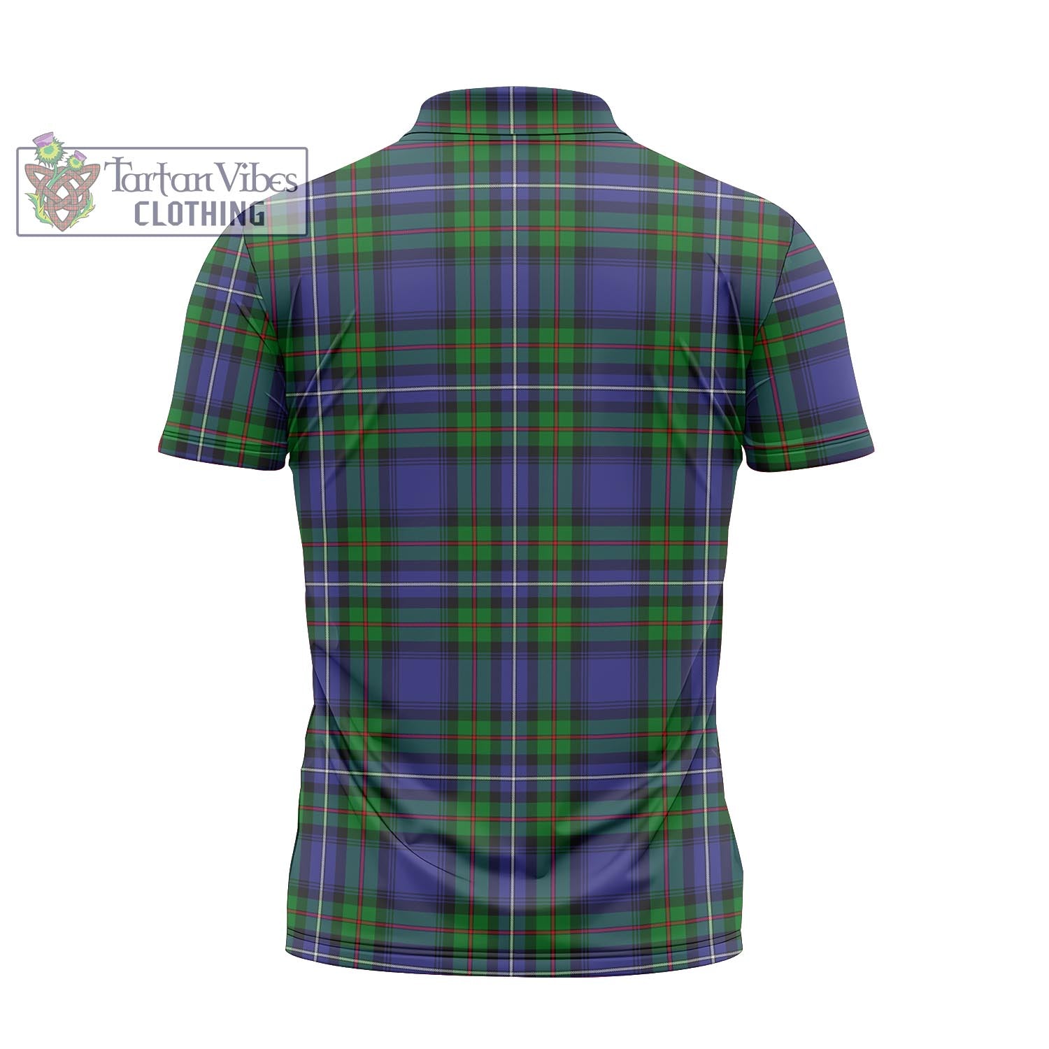 Tartan Vibes Clothing Donnachaidh Tartan Zipper Polo Shirt