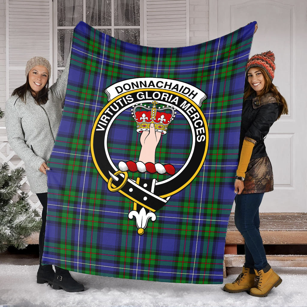 donnachaidh-tartab-blanket-with-family-crest