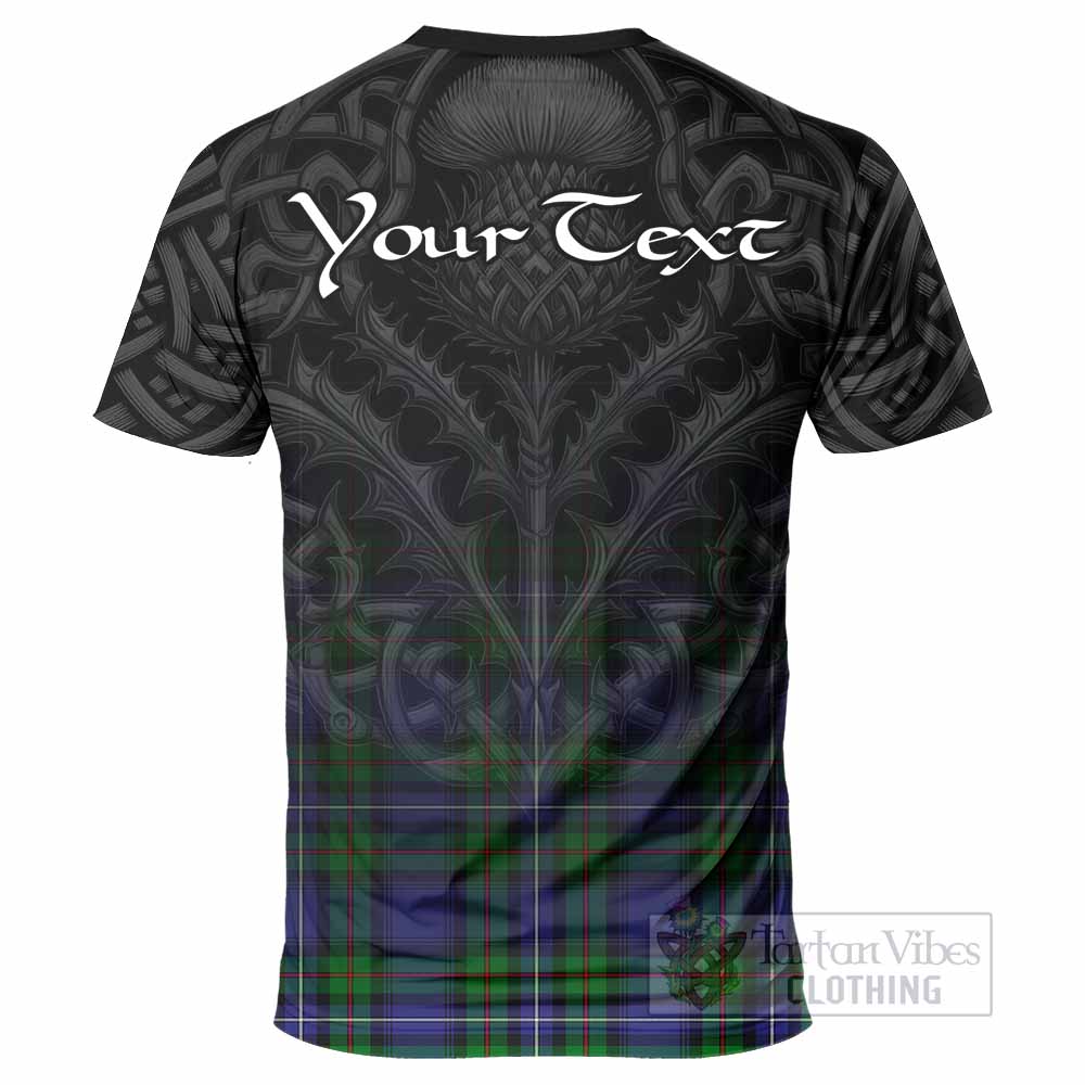 Tartan Vibes Clothing Donnachaidh Tartan T-Shirt with Family Crest Celtic Thistle Vibes