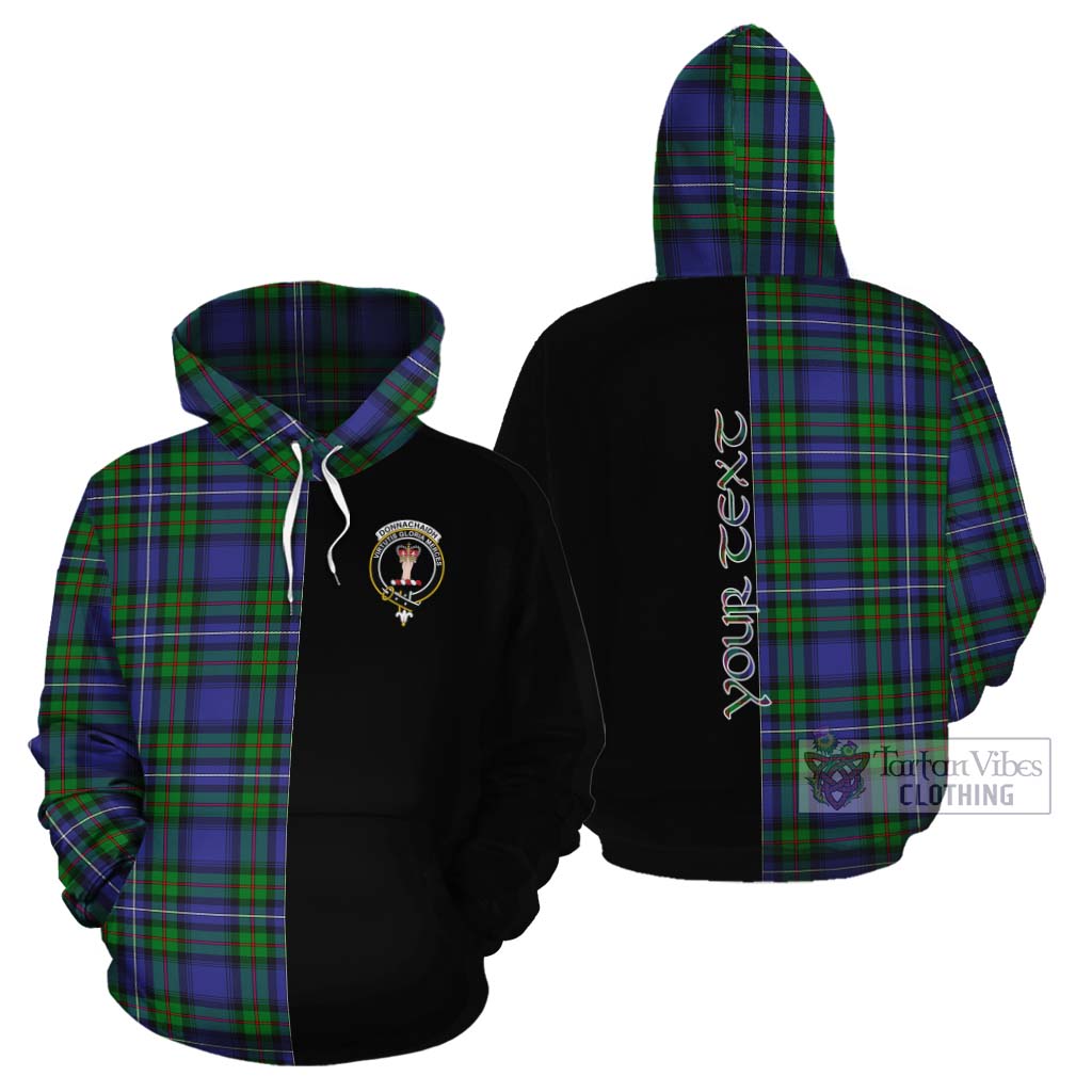 Tartan Vibes Clothing Donnachaidh Tartan Cotton Hoodie with Family Crest and Half Of Me Style