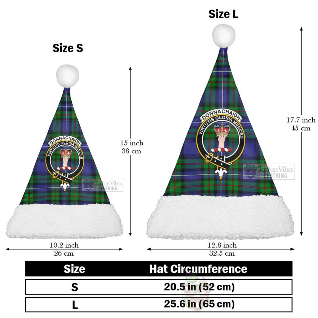 Tartan Vibes Clothing Donnachaidh Tartan Christmas Santa Hats with Family Crest