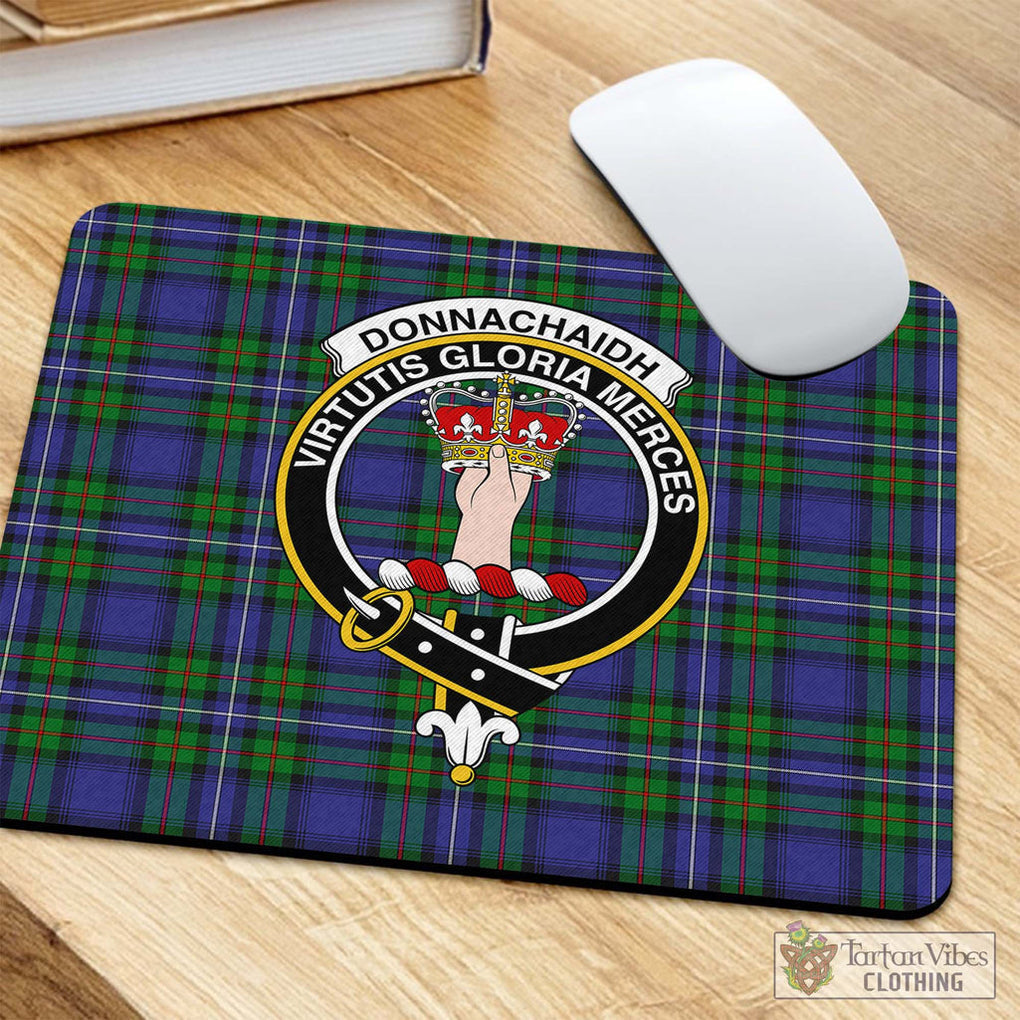 Tartan Vibes Clothing Donnachaidh Tartan Mouse Pad with Family Crest