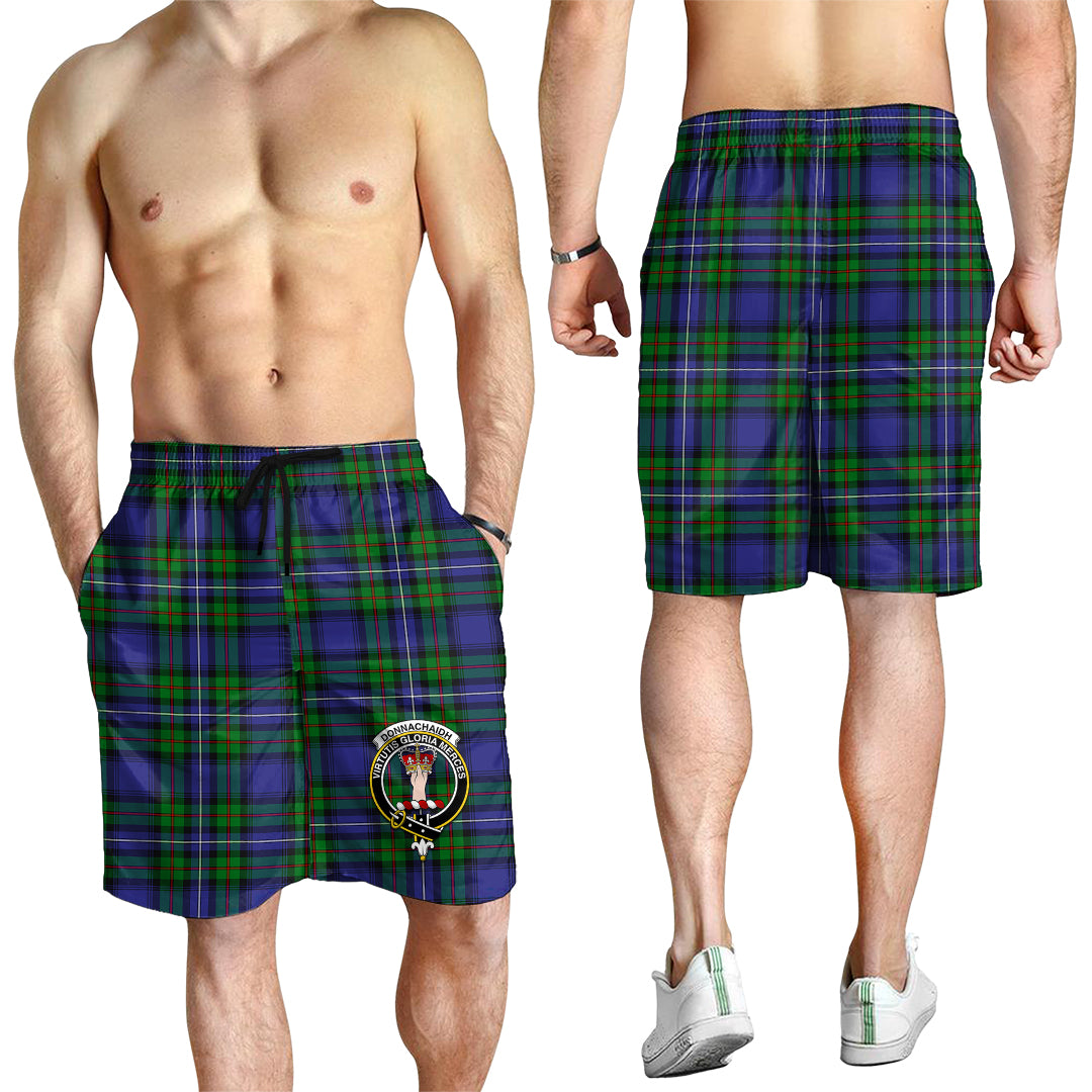 donnachaidh-tartan-mens-shorts-with-family-crest