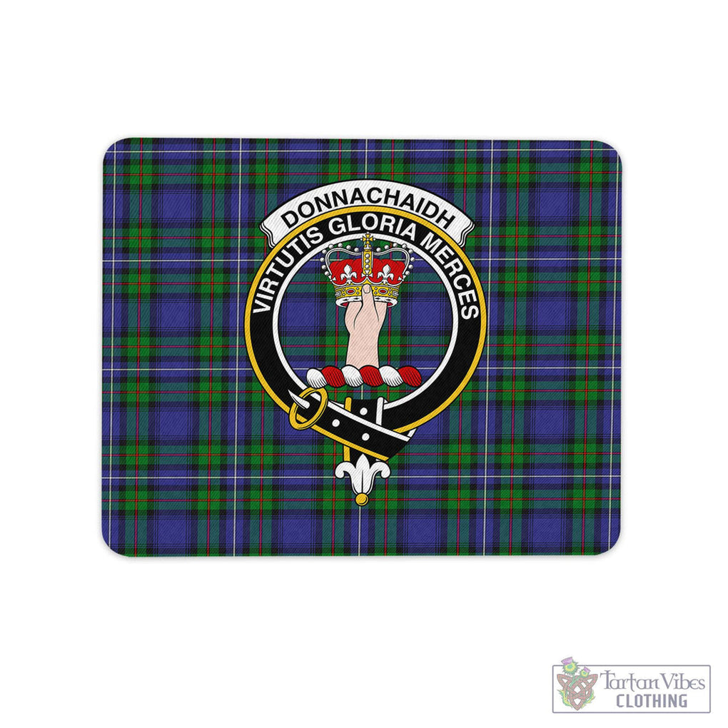 Tartan Vibes Clothing Donnachaidh Tartan Mouse Pad with Family Crest