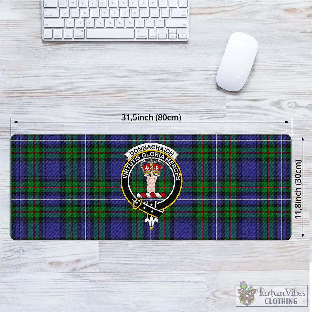 Tartan Vibes Clothing Donnachaidh Tartan Mouse Pad with Family Crest