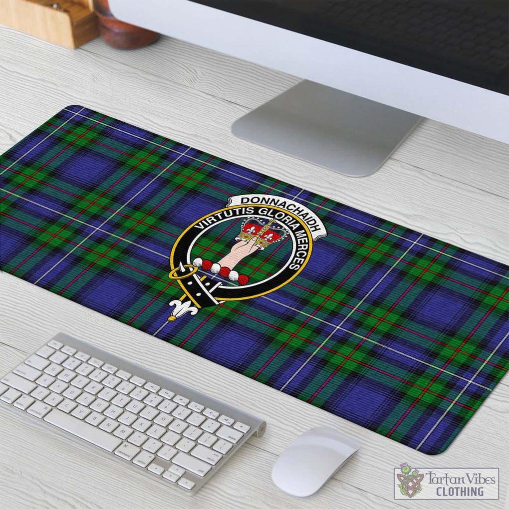 Tartan Vibes Clothing Donnachaidh Tartan Mouse Pad with Family Crest