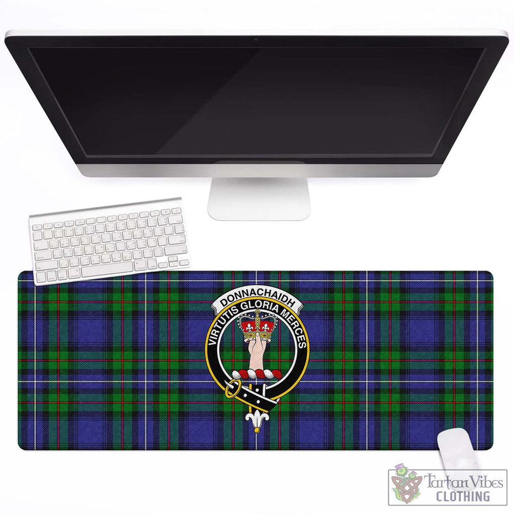 Tartan Vibes Clothing Donnachaidh Tartan Mouse Pad with Family Crest