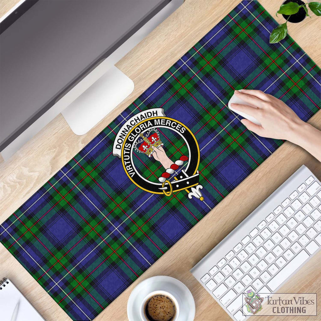 Tartan Vibes Clothing Donnachaidh Tartan Mouse Pad with Family Crest