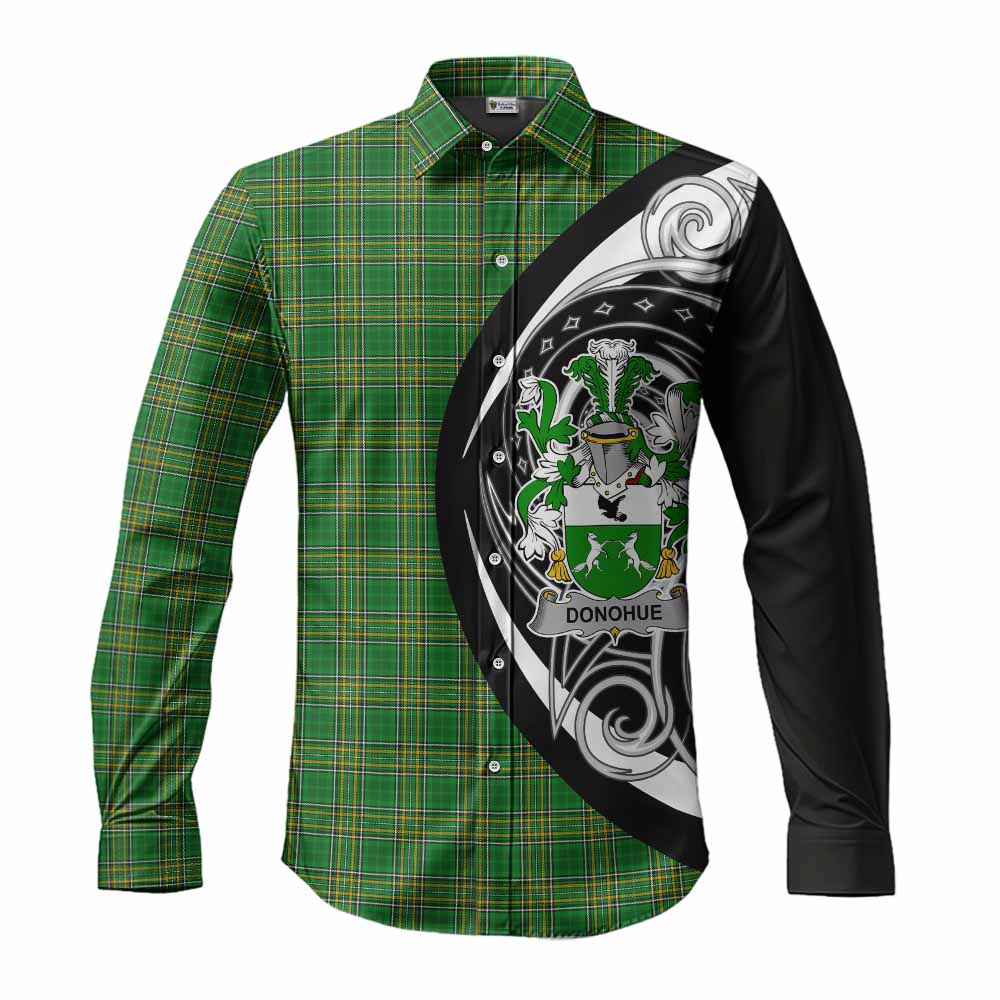 Donohue Irish Clan Long Sleeve Button Shirt Celtic Circle Style Men's Shirt S - Tartan Vibes Clothing