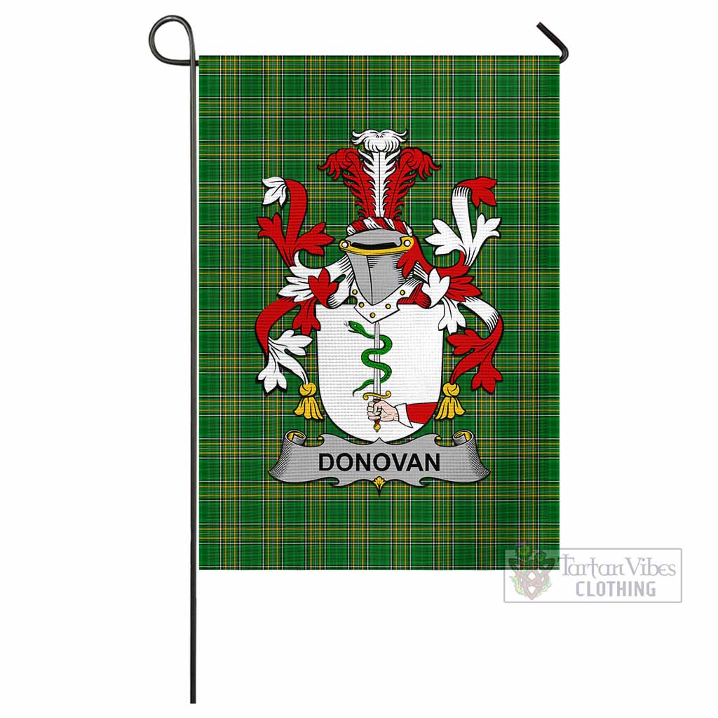 Tartan Vibes Clothing Donovan Irish Clan Flag with Coat of Arms