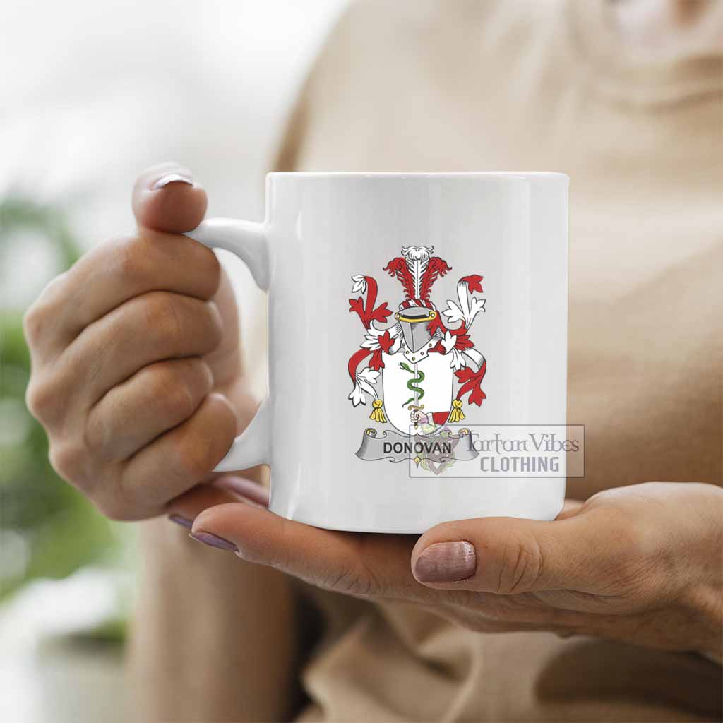 Donovan Irish Clan Coat of Arms Ceramic Mug - 2D-tartanvibesclothing