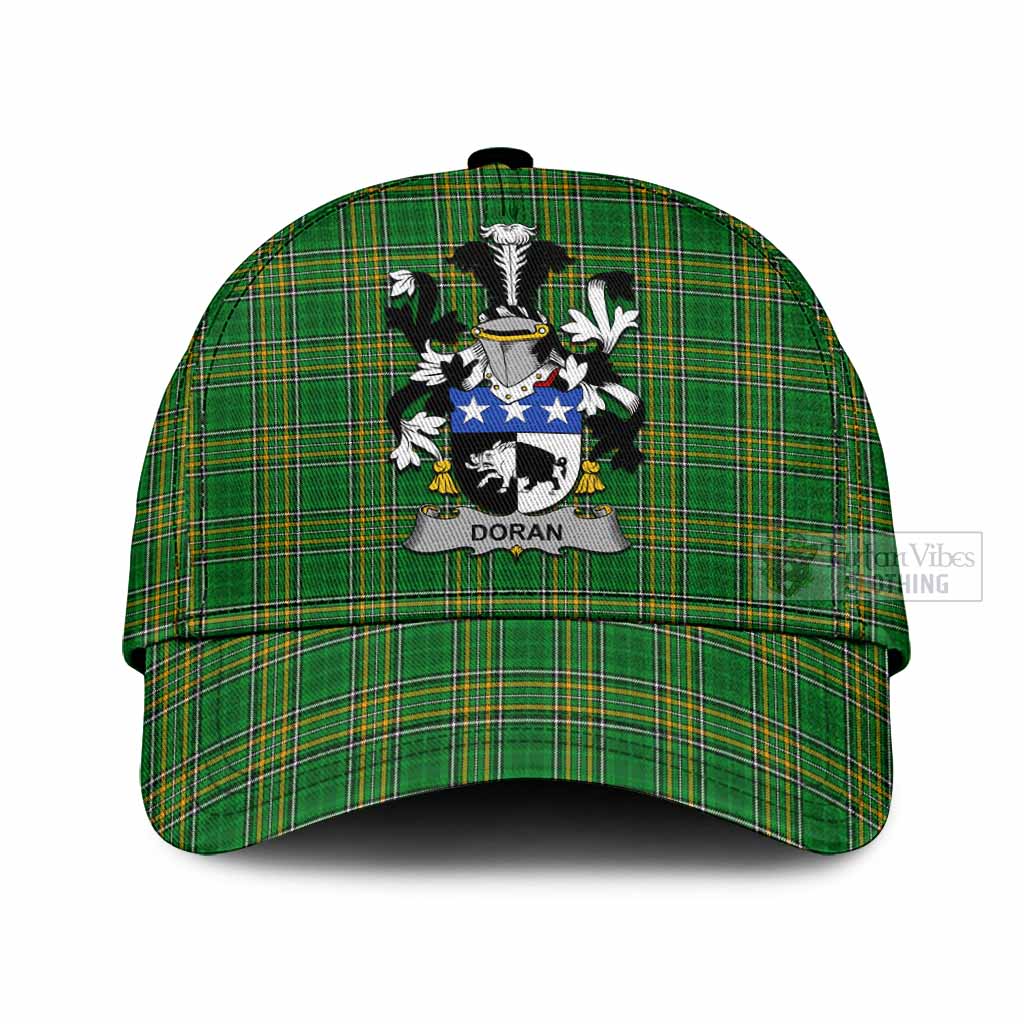 Tartan Vibes Clothing Doran Irish Clan Tartan Classic Cap with Coat of Arms