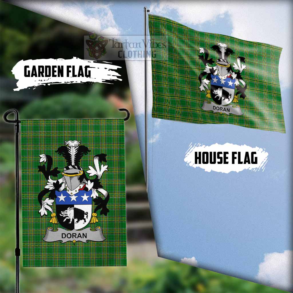 Tartan Vibes Clothing Doran Irish Clan Flag with Coat of Arms