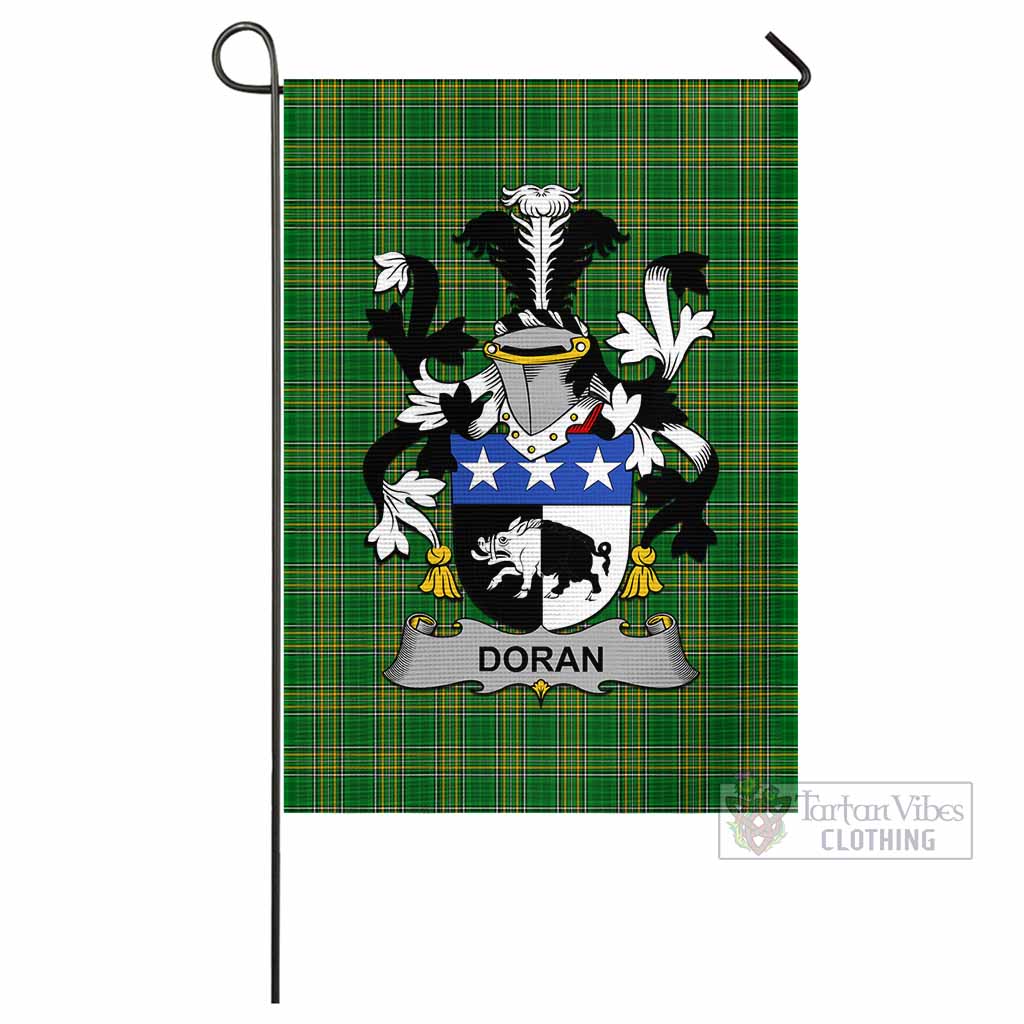 Tartan Vibes Clothing Doran Irish Clan Flag with Coat of Arms